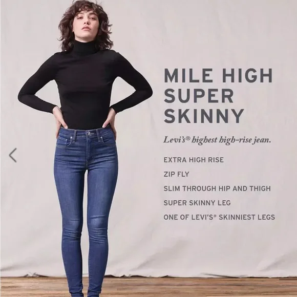 Levi's High Rise Skinny Jeans - Picture 4 of 12